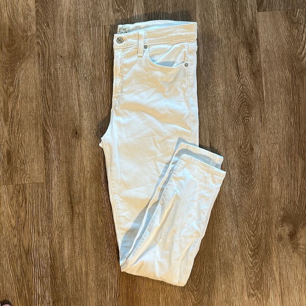 J.Crew High‎ Rise Toothpick Jeans White Size 30